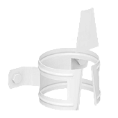 Держатель трубы D100 на дерево ПЛД-02 бел 9010 0,6 (фото)