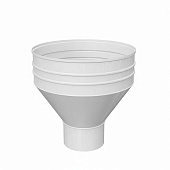 Воронка водосборн D350/150 ПЭ-01-9003-ОН белый (фото)