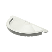 Заглушка желоба D125 (ПЛД-02-9010-0,6) белый (фото)